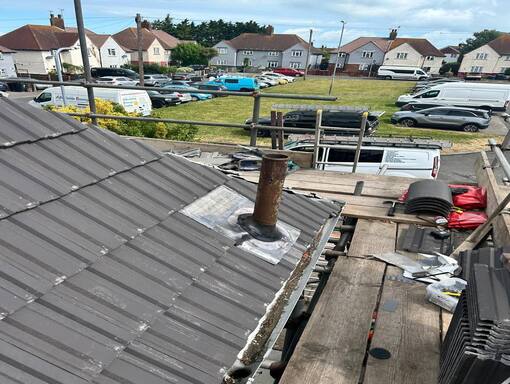 Swanton Morley Roofing Services 18 This is a photo of a roof installation being carried out in Swanton Morley. Installation carried out by Swanton Morley Roofing Services